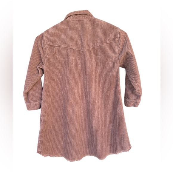 ZARA kids (Girls) corduroy pale pink dress size 7 button down preloved - Picture 6 of 6